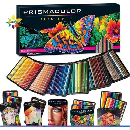 Prismacolor Premier Oily Colored Pencils 132/150 Pieces Soft Core Tin Box Set,Color Pencils for Artist Sketching School Supplies