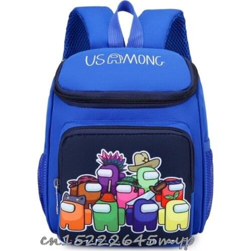 3D Printed 12 Inch Video Game Among Us Backpack Impostor Bag for Kids Sac A Dos Zipper Kindergarten Backpack Anime School Bags