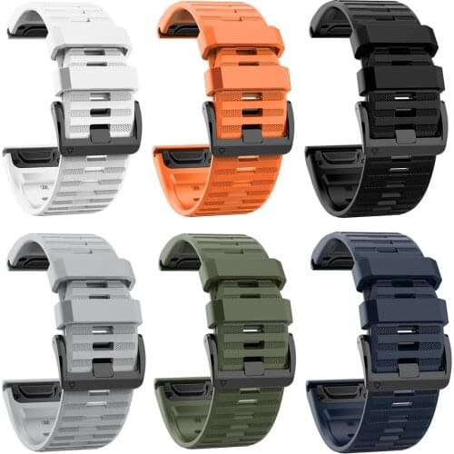 Replacement Silicone Watch Band Strap for Garmin Fenix 6X 5X 3 D2 Tactix Bravo Descent MK1 Wristband Bracelet