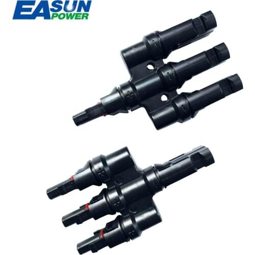 3T Connector 1 pairSolar PV Multi Parallel Branch Connectors M/FM Solar Panel Cable Coupler Combiner Panel Cable Connectors
