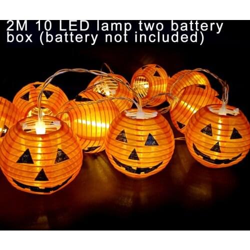 1 X LED Pumpkin Lights 5cm*7.5cm*2.2cm 1-3 Meters Halloween Pumpkin String Fairy LED Lights Party Decor Hanging Lamp