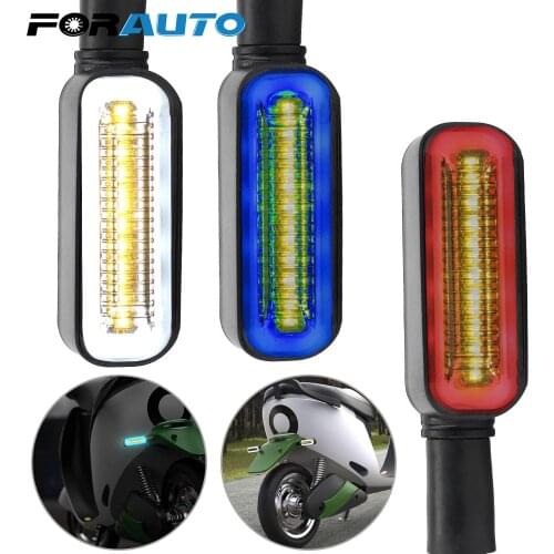 Universal 2 in 1 Blinker Tail Lamp DRL Flowing Water Signals Motorcycle Turn Signal Lights 12 LED Signal Lamp