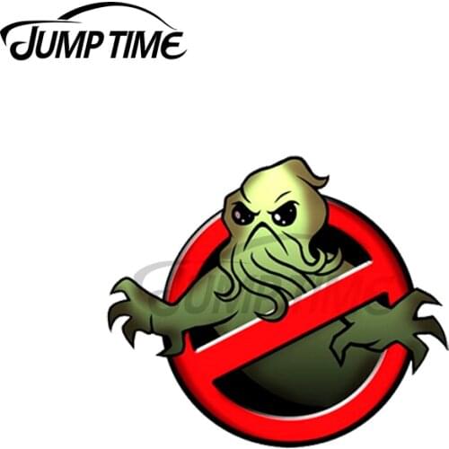 Jump Time 13 x 12.2cm For Elder God Buster Cthulhu Car Stickers Cartoon Waterproof Decal Motorcycle Windshield Bumper Decoration