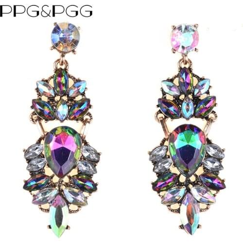 PPG&PGG Charm Fashion Jewelry Luxury Multicolored Bohemian Dangle Earrings Women Cheap Brand Drop Earrings