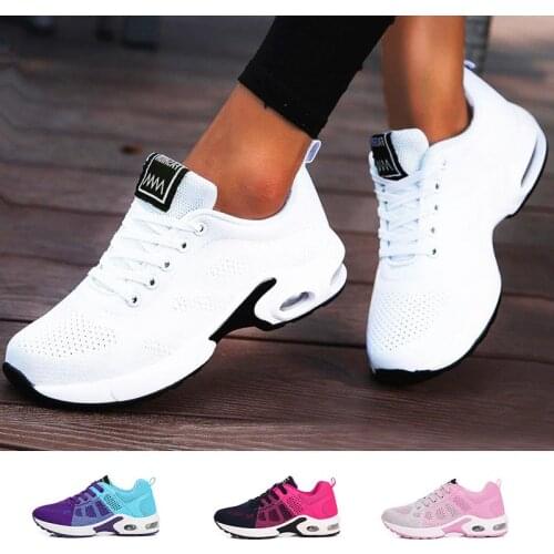 Big Size Summer Air Cushion Women Sport Sneakers Women Running Shoes 2021 Sports Shoes Ladies White Trainers Sneakair GMB-1615