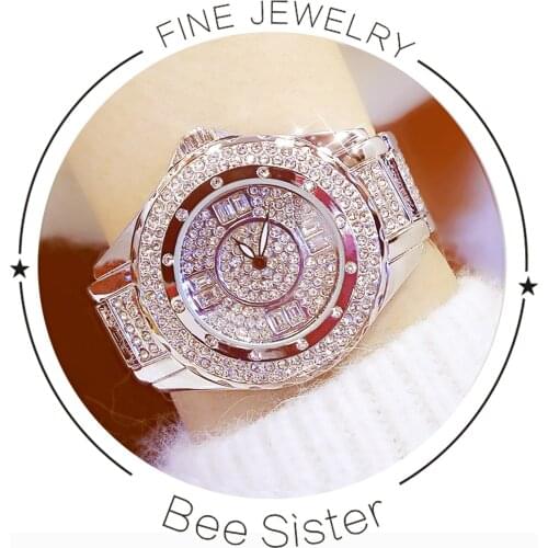 Diamand Ladies Watches Top Brand Luxury Woman Watch Loyal Female Waterproof Yellow Gold bracelet wristwatch 2020