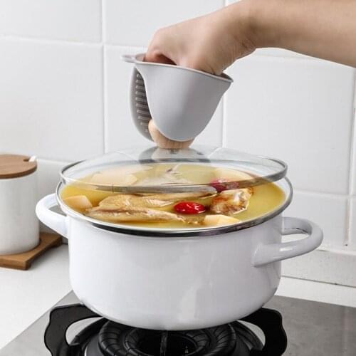 1Pc Cleaned Microwave Oven Mitt Non-slip Glove Silicone Hand Protector Heatproof Mitten Thickened Kitchen Cooking Gadgets