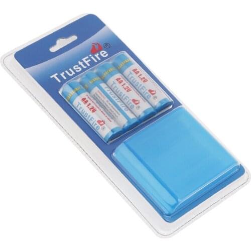 2pack/lot TrustFire AA 2700mAh 1.2V Rechargeable NI-MH Battery NiMH Batteries With Package Case for LED Flashlights Toys Camera
