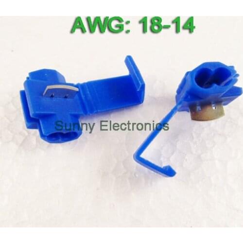 50PCS Blue Scotch Lock Quick Splice 18-14 AWG Wire Connector