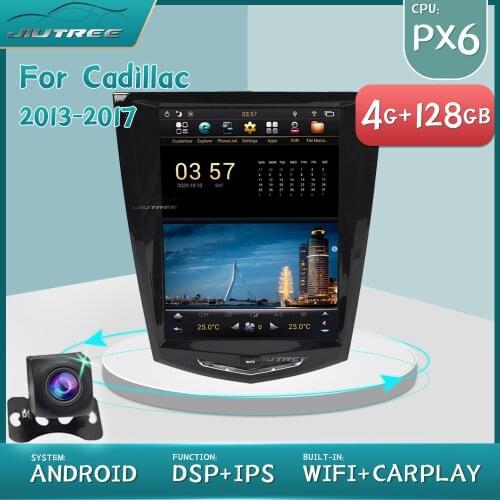 2 din Android PX6 Car Radio For Cadillac 2013 2014 2015 2016 2017 Tesla Style Car Dvd Multimedia Player Auto GPS Navigation DSP