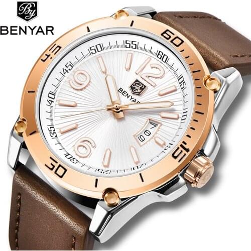 BENYAR 2020 Mens watches quartz simple watches for men top brand business clock men fashion sport wrist watch Relogio Masculino