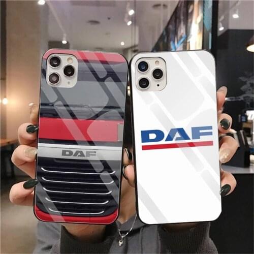 DAF truck Phone Case Tempered Glass For iPhone 12 pro max mini 11 Pro XR XS MAX 8 X 7 6S 6 Plus SE 2020 case