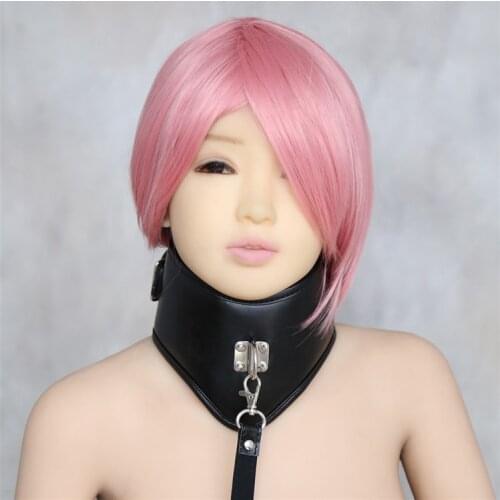 Erotic Black Soft Sponge Padded Inside Leather Chastity Posture Neck Collar For BDSM Choker Bondage Couples Harness Sex Toys