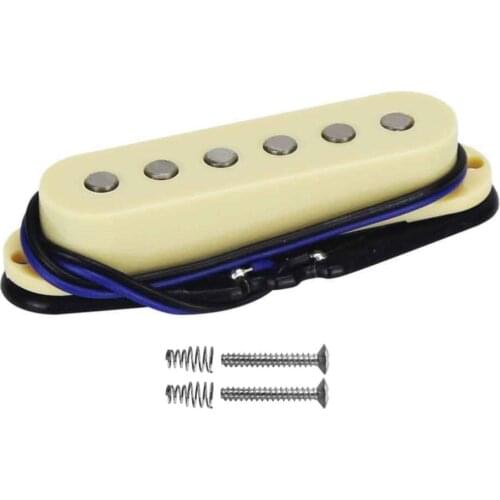FLEOR Single Coil Pickup Middle Alnico 5 Electric Guitar Pickup Yellow for FD ST Guitar Parts
