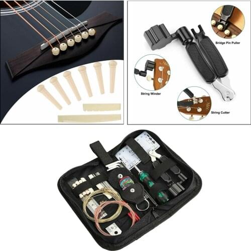 26pcs/set Pro Guitar Repair Cleaning Care Kit Hex Wrench Files for Guitar