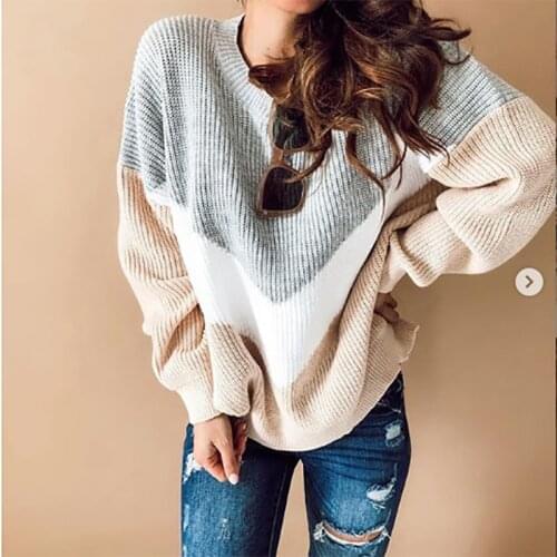 Wholesale Price Fall Long Sleeve Pullover Knitwear O Neck Autumn Sweaters For Women Casual Streetwear Fashion Pull Femme Coat