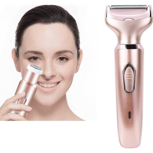 SONAX PRO Rechargeable Women Epilator Lady Shaver 2 In 1 Body Hair Removal Razor Trimmer Facial Depilation Shaving Machine
