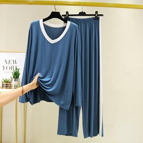 Pajama Sets For Women Long Sleeve Korean Style Comfortable Elegant Leisure Sleepwear Soft Sweet Can Be Worn Outside Female Suit