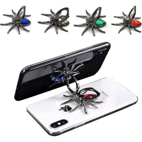 Suitable For Mobile Phones Universal OPPO Huawei Samsung Vivo Xiaomi Iphone Creative Spider Crystal Luxury Metal phone holder