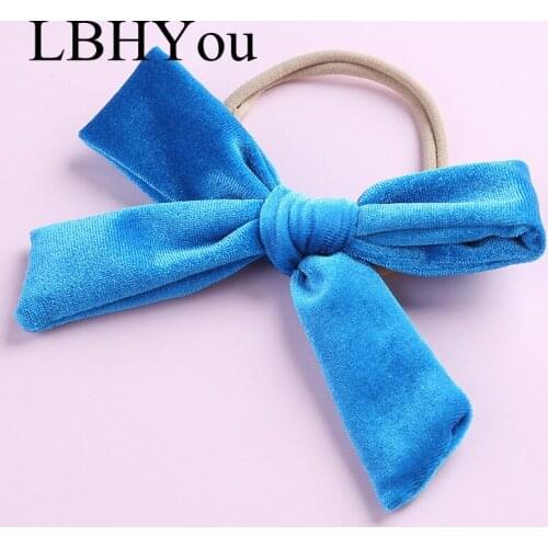 1pcs School Girls Soft Bows Nylon Headbands,Fashion Newborn Big Bows Elastic Nylon Hairbands,Little School Kids Hair Accessories