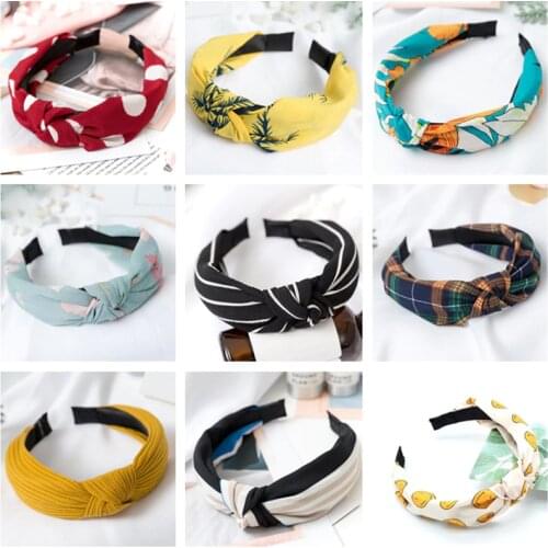 Womens Headband Twist Hairband Bow Knot Cross Tie Velvet Headwrap Hair Band Hoop Hair Accessories