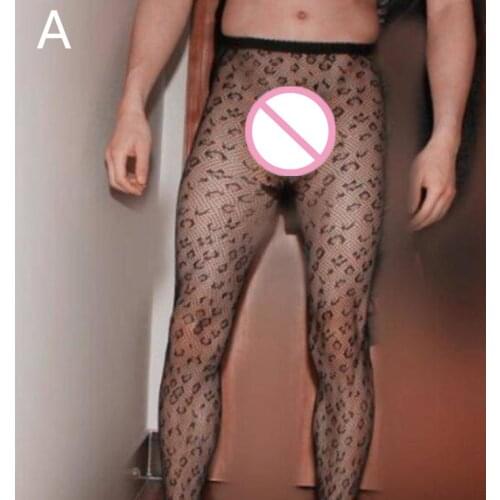 Sexy Costumes Fishnet Stocking for Men Sexy Tights Mesh Stockings Male Nylon Sexy Pantyhose Adult Man Lingerie Accessories