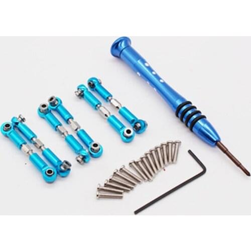 6Pcs Adjustable for Wltoys A949 A959 A969 A979 K929 Upgrade Parts Metal Linkages Pull Rod Servo Link A959-03