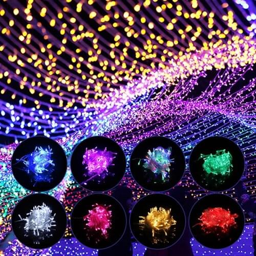 LED Fairy Starry String Light Wedding String Light Christmas Outdoor Garden Street Decoration Light New Year Party Flashing Lamp
