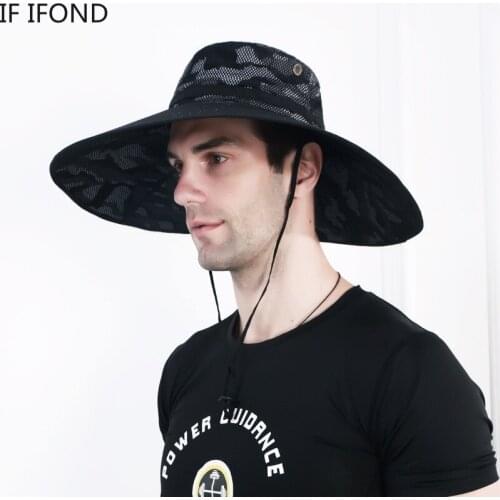 Outdoor Summer Men Women Fisherman With Large Brim sunshade hat Safari Hunting Hiking Fishing Bucket Hat