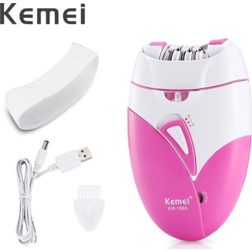 Kemei Womans Epilator Hair Removal Machine Lady Professional Painless Shaving USB Charge Trimmer Hair Removal for Face Body D41