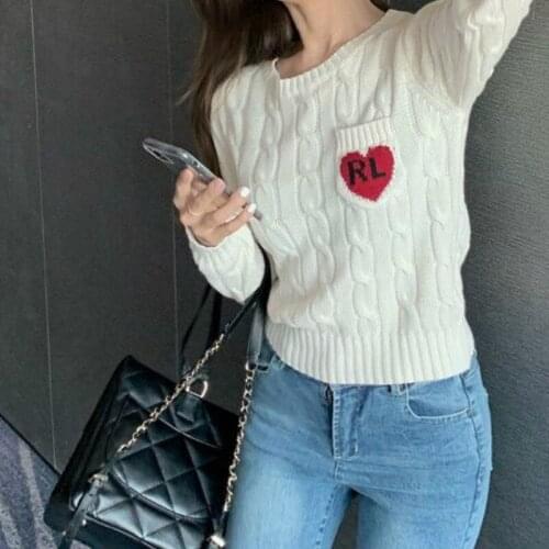 Women Winter Fall Fashion Sweater Knitted Long Sleeve Jumper Warmth Pattern Pullover Korean Ladies Preppy Sweet Tops