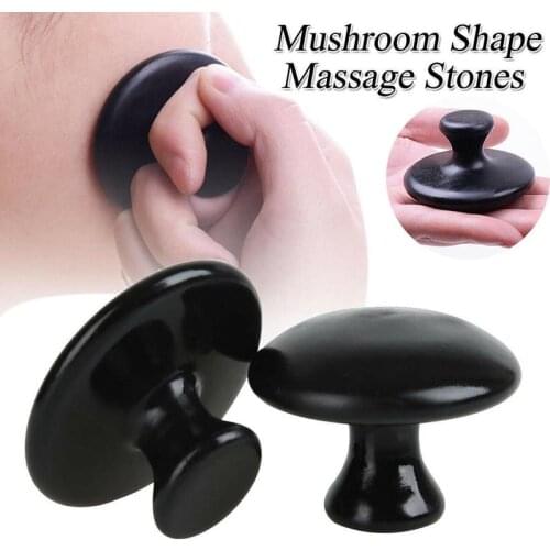 1pcs Mushroom Meteorite Massager Mushroom Shape Hot Face Massage Stones Set Bian Spa Heater Basalt Rock Heater