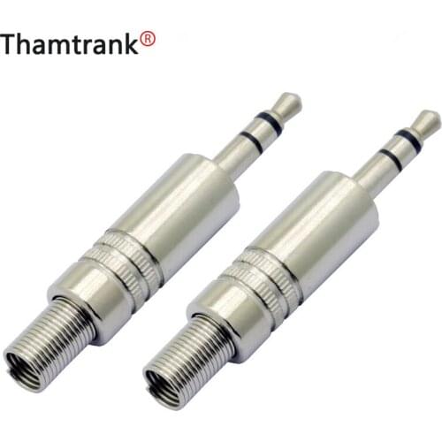 10pcs/lot Jack 3.5mm 3 Pole Stereo Male Plug With Spring 3 Pin 3.5 mm Plug Jack Soldering Wire Connector Wholesales