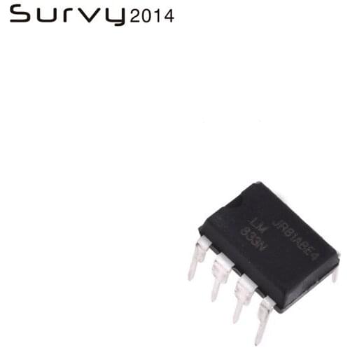 10pcs LM833N LM833 DIP-8 Audio Amplifiers Lo Noise Audio Dual new original diy electronics