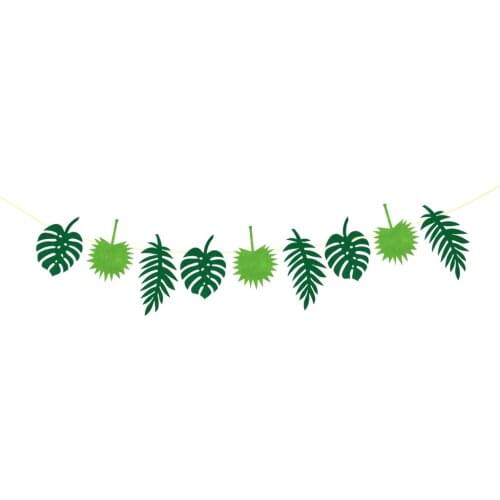 3 Meters Hawaiian Tropical Leaves Bunting Banner Summer Beach Party Indoor Outdoor Sign Garland Photo Props Home Decor