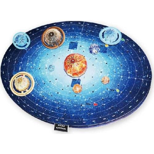 DIY Jigsaw 3D Puzzle Toys Planets Solar System Model Paper For Children Astronomy Learning Early Educational Puzzles For Kids