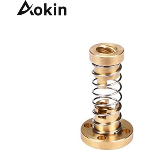 3D Printer T8 Anti Backlash Spring Loaded Nut Elimination Gap Nut for 8mm Acme Threaded Rod Lead Screws DIY CNC T8 Screw Nut