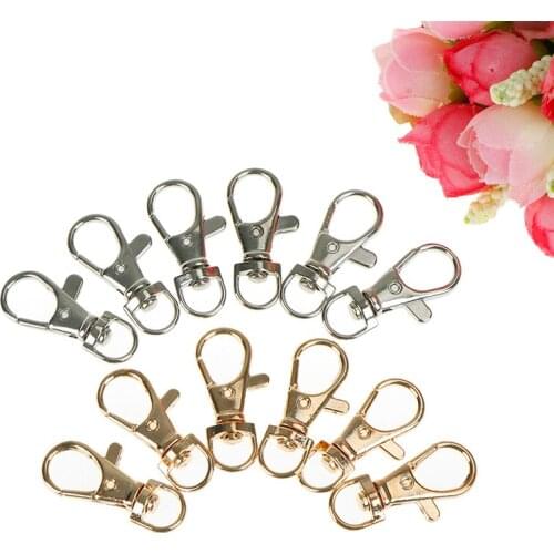 6pcs Durable Metal Carabiner Clip Style Spring Key Chain Keyring