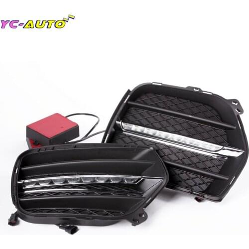 Car Front Daytime Running Light White Light LED Daytime Driving DRL Car Fog Lamp Working Fog Lamp For BMW X6 E71 2009-2013