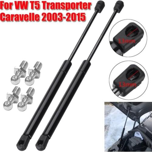 Car Front Bonnet Strut Gas Bonnet Hood Support Strut 2 Ball Pins 7E0823359 For Volkswagen VW T5 Transporter Caravelle 2003-2015