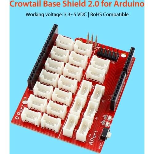 Elecrow New Updated Crowtail Base Shield 2.0 for Arduino Compatible IDE Electronic Component Modules DIY Kit Main Extend Board