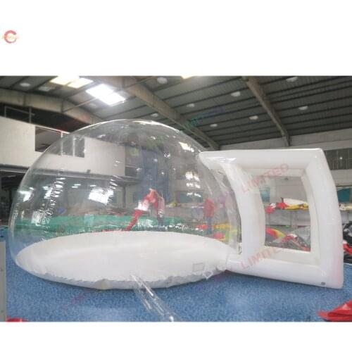 4m dia, 5.5m long transparent inflatable bubble tent / tunnel inflatable tent / Clear Exhibition Show Room camping dome tent