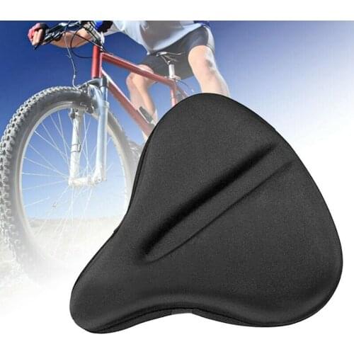 Comfortable Bike Seat Cover Large Wide Gel Padded Bicycle Saddle Cushion for Exercise, Spin, Stationary, MTB Road Bicycles