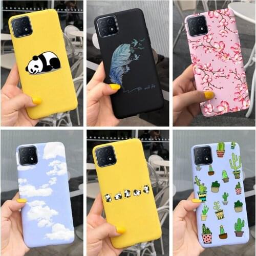 For Oppo A53 5G Case PECM30 PECT30 Cute Panda Cartoon Cover For Oppo A53 OppoA53 5G Phone Cases Shockproof Bumper Soft TPU Funda