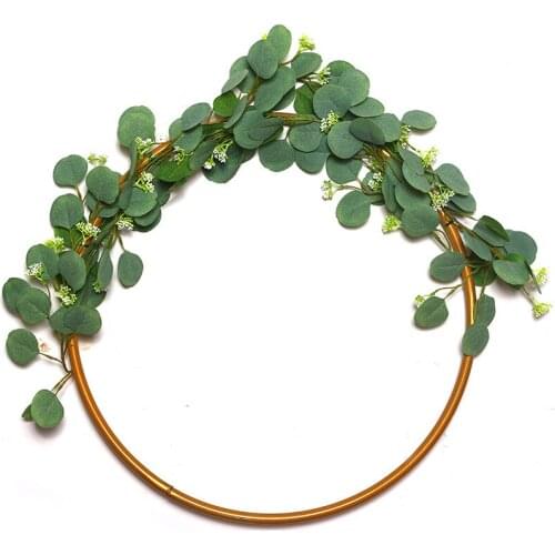 Home Garden Decoration Artificial Plants Eucalyptus Vines Green Plant Wedding Supply Silk Artificial Fake Flowers Hanging Decors