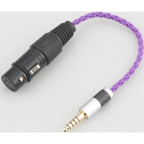 Audiocrast HIFI Carbon Fiber 4.4mm Balanced Male to 4-Pin XLR Balanced Female Audio Adapter Cable 4.4mm to XLR Connector Cable