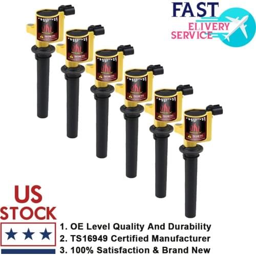 Pack of 6 CarBole Ignition Coil for Mazda Tribute MPV 3.0L V6 Ford Escape BA ZA ZB High Performance Coil Car Accessories