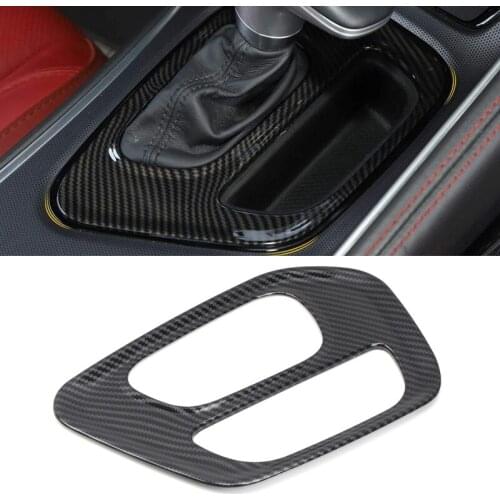 Left Hand Drive Car Styling 1PCS ABS Carbon Fiber Interior Gear Panel Cover Trim for Dodge Challenger 2015 2016 2017 2018 2019