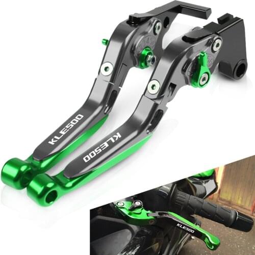 Motorcycle Brake Clutch Lever Extendable Adjustable Hand Grip Handlebar For Kawasaki KLE500 1991 1992 1993 1994 1995 1996-2007