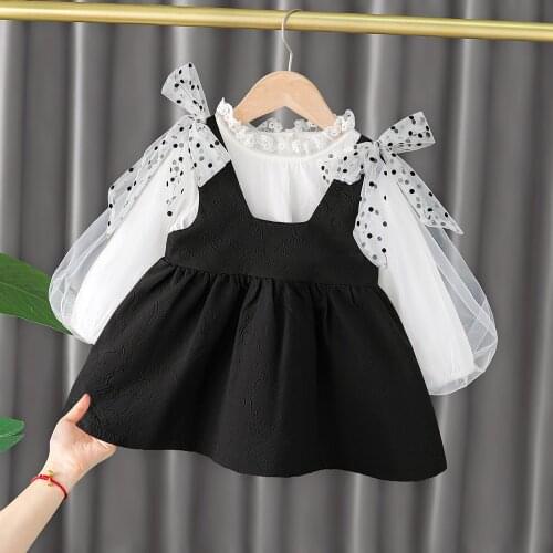 LZH 2021 Autumn Clothes For Childrens Dress Sets For Girls Sweet Kids 2Pcs Outfit 1-5 Years Toddler Girls Suit Costume For Kids